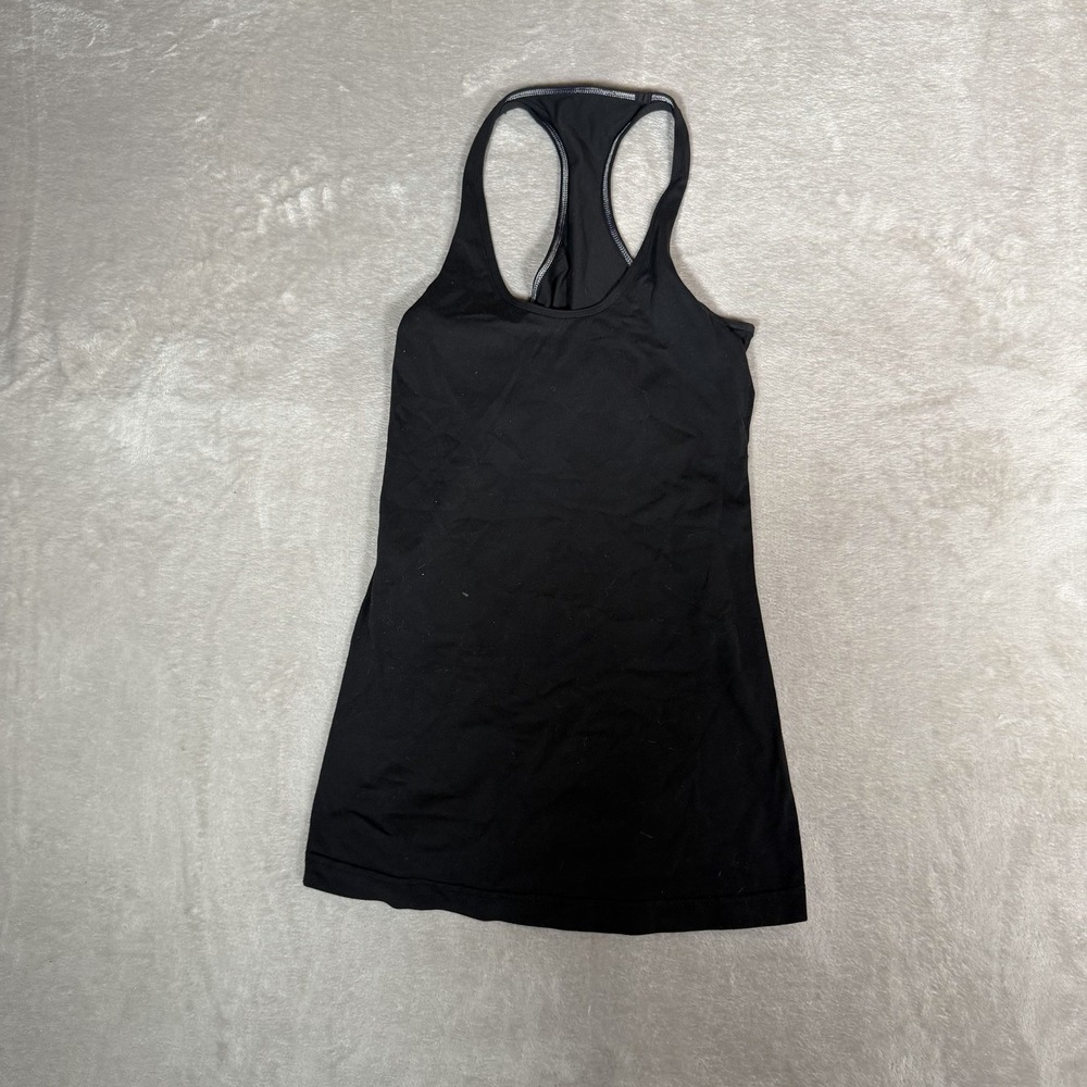 Lululemon Cool Racerback Tank Top Womens 6 Black Yoga Gym Running Shirt